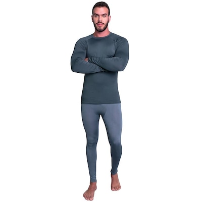 Conjunto Segunda Pele Térmico MVB Modas Proteção Uv 50+ - Masculino - Foto 1