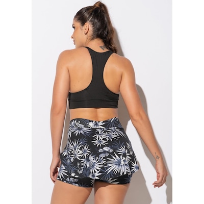 Short Saia Tapa Bumbum MVB Modas Estampado - Feminino - Foto 4