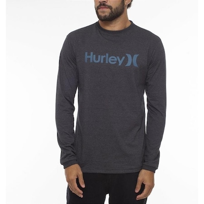 Camiseta Manga Longa Hurley O&O Solid - Masculina - Foto 1