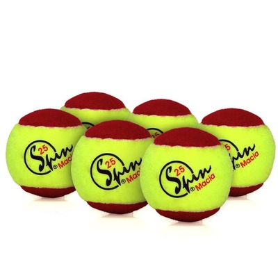 Bola de Tênis Spin Macia 25 Soft 9B Pack - 6 Bolas - Foto 1