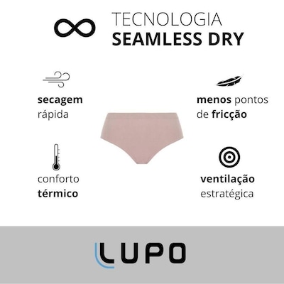 Calcinha Lupo sem Costura Caleçon Cintura Alta Loba - Feminina - Foto 3