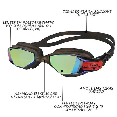 Óculos de Natação Gold Sports Future Performance Pro - Foto 4