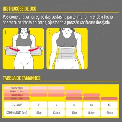 Faixa Abdominal Kestal Elástica 4 Gomos - Adulto - Foto 3