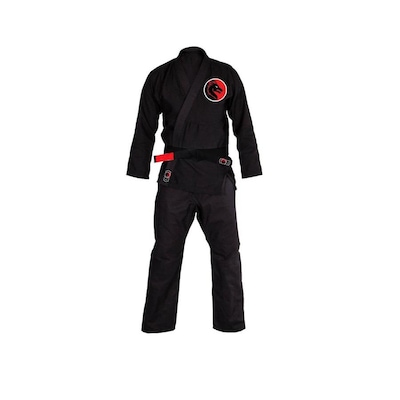 Kimono Jiu Jitsu Blackdragon Trançado com Faixa - Adulto - Foto 1