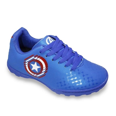 Chuteira Society Dray Marvel Capitão América - Infantil - Foto 1
