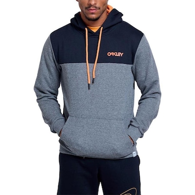 Blusão de Moletom com Capuz Oakley Canguru FP Block Atlhetic - Masculino - Foto 1