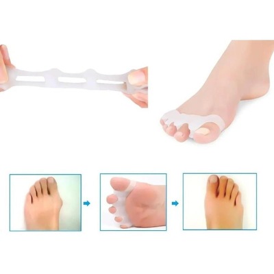 Par Transparente Silicone Separador Protetor Dedos Pés Joanete DK - Foto 2
