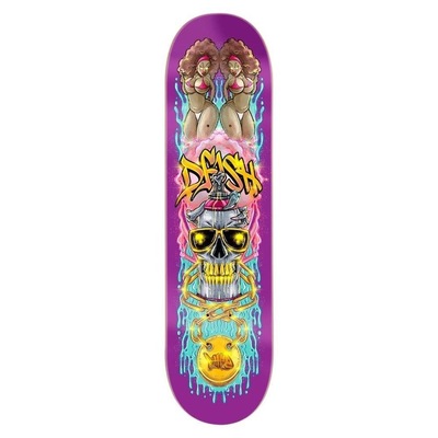 Shape de Skate Dirty Fish Marfim Pimp Fish Purple - Foto 1