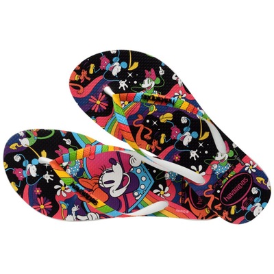 Chinelo Havaianas Slim Disney Stylish Minnie - Feminino - Foto 3