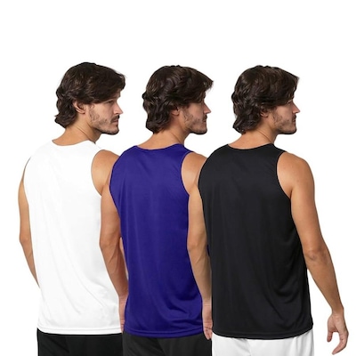 Kit Camisetas Regatas Kappa Basic - 3 Unidades - Masculina - Foto 2