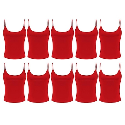 Kit Camisetas Regata PMC Básica - 10 Unidades - Feminina - Foto 2