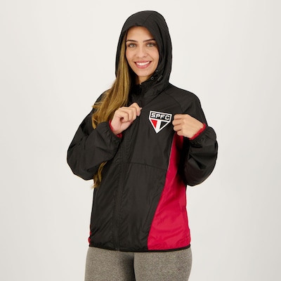 Jaqueta do São Paulo Corta Vento com Capuz Futfanatics Reflective - Feminina - Foto 2