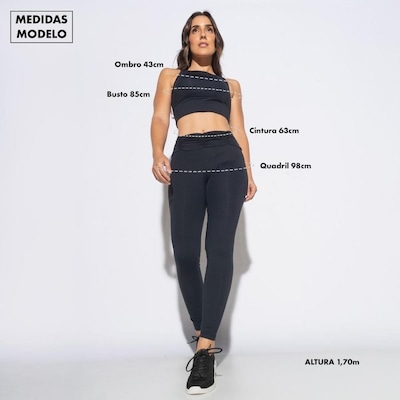 Calça Legging Honey Be Fitness Estampada com Riscos - Feminina - Foto 5