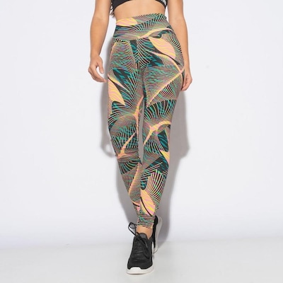 Calça Legging Honey Be Fitness Estampada com Riscos - Feminina - Foto 1