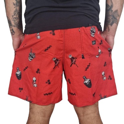 Bermuda Surftrip Red Aliens - Masculina - Foto 3