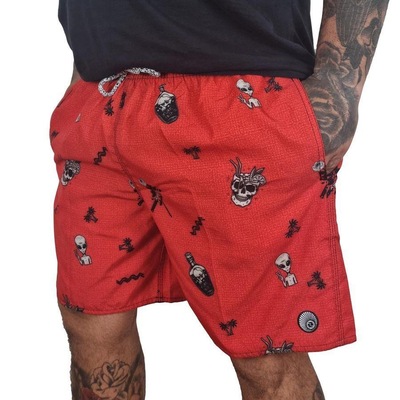 Bermuda Surftrip Red Aliens - Masculina - Foto 1