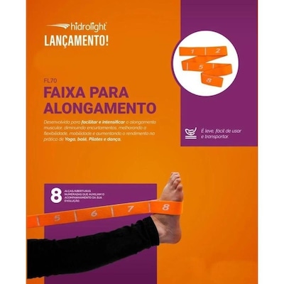 Faixa para Alongamento Fisioterapia Yoga e Pilates - Funcional - FL70 - Hidrolight - Foto 3