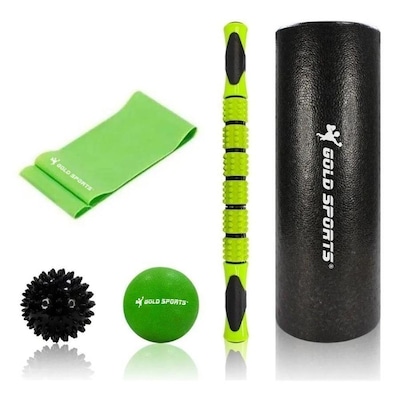 Kit Rolo de Massagem Gold Sports Liberação Miofascial Ii Pro 5 X 1 - Foto 2