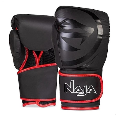 Kit de Boxe Naja: Bandagem + Protetor Bucal + Luvas de Boxe Black - 16 OZ - Adulto - Foto 3