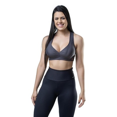 Top Fitness com Bojo Elite Recorte Premium UV50+ - Feminino - Foto 1