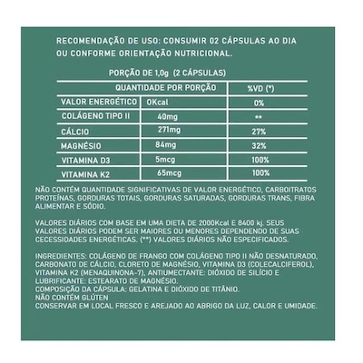 Artrofan Colágeno Tipo 2 + Magnésio e Vitaminas (60 cápsulas) Flora Nativa - Foto 2