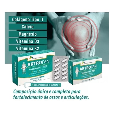 Artrofan Colágeno Tipo 2 + Magnésio e Vitaminas (60 cápsulas) Flora Nativa - Foto 3