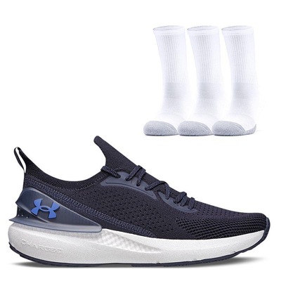 Kit Tênis Under Armour Quicker + 3 Pares de Meias - Unissex - Foto 1