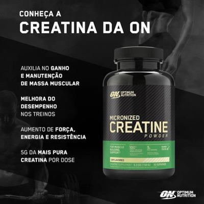 Creatina Optimum Nutrition Micronized Powder - 300g - Foto 4