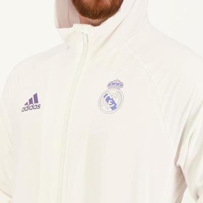 Jaqueta Corta Vento com Capuz do Real Madrid adidas - Masculina - Foto 4