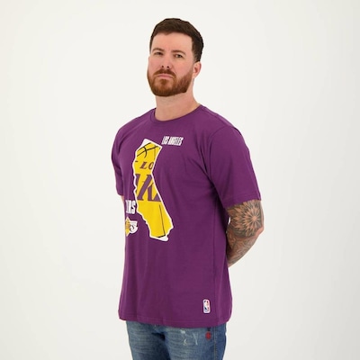 Camiseta Nba Los Angeles Lakers City Roxa - Foto 2