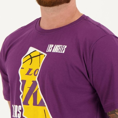 Camiseta Nba Los Angeles Lakers City Roxa - Foto 4