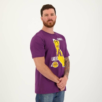 Camiseta Nba Los Angeles Lakers City Roxa - Foto 5