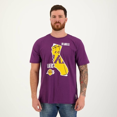 Camiseta Nba Los Angeles Lakers City Roxa - Foto 1