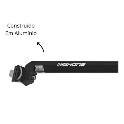 Canote Selim Bike High One Alumínio 27.2 X 450 mm com Carrinho - Foto 2