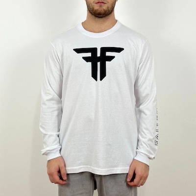 Camiseta Fallen Manga Longa Silk Frente Branco - Masculina - Foto 1