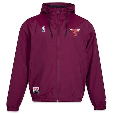 Jaqueta Corta Vento New Era Classic Chicago Bulls Nba Com Capuz Masculina - Foto 1