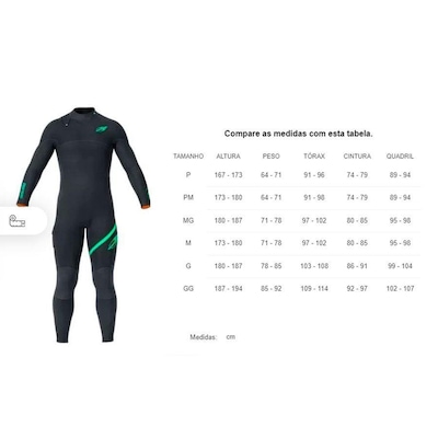 Long John Mormaii Manga Longa 2MM - Masculino - Foto 3