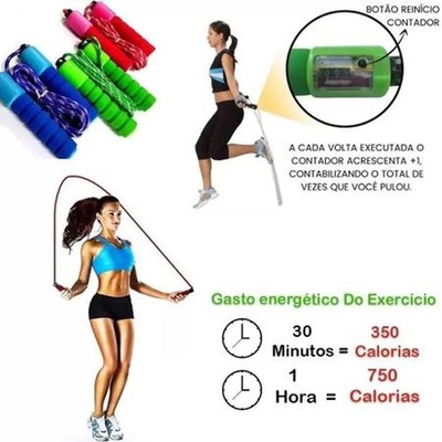 Corda de Pular DK Monofilamento com Contador - 2,70 metros - Foto 2