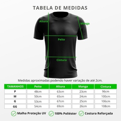 Camiseta Adriben Dry Fit Proteção Solar Uv Térmica - Masculina - Foto 3