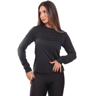 Kit de Camisas Térmica Adriben Manga Longa Dry Fit com Proteção Solar - 10 Unidades - Feminina - Foto 3