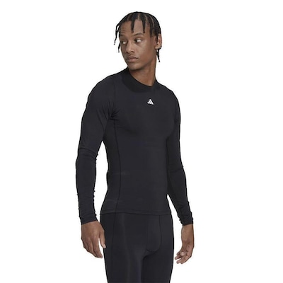 Camiseta adidas Manga Longa Treino Techfit - Masculina - Foto 5