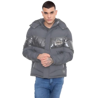 Jaqueta Com Capuz Nba Puffer Los Angeles Lakers - Masculina - Foto 1