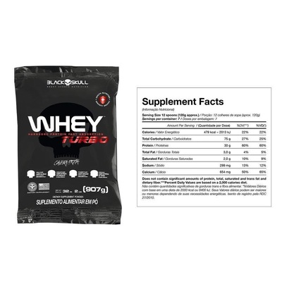 Kit Black Skull: Whey + Glutamina + Creatina - Baunilha - Foto 1