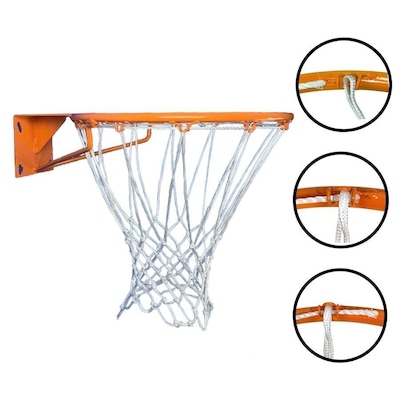 Aro de Basquete Cesta Tamanho Oficial Com Rede Pista E Campo - Foto 2
