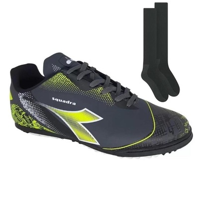 Chuteira Society Diadora Squadra + Par De Meião - Adulto - Foto 1