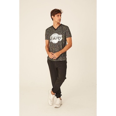 Camiseta Nba Especial Los Angeles Lakers Casual - Masculina - Foto 5