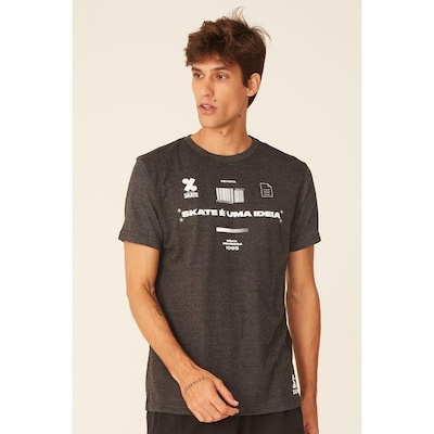 Camiseta Starter Estampada Collab Cemporcento Skate Cinza Mescla Escuro - Masculino - Foto 3