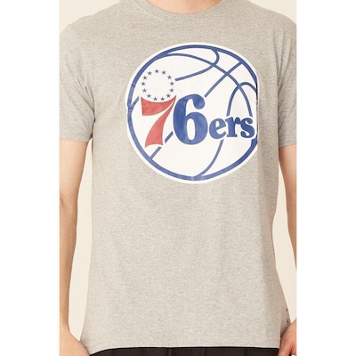 Camiseta NBA Estampada Big Logo Philadelphia 76Ers Casual - Masculina - Foto 2