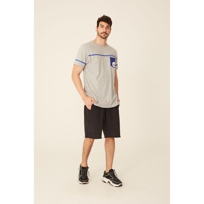 Camiseta NBA Estampada Pocket Philadelphia 76ers Casual - Masculina - Foto 3