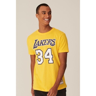 Camiseta Mitchell & Ness Estampada Los Angeles Lakers Shaquille O''''Neal - Masculina - Foto 1